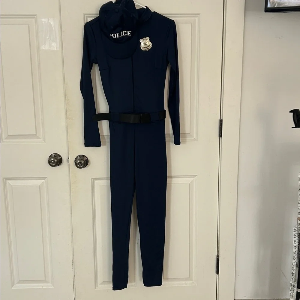 Spirit Five Oh cutie adult costume size small 4–6 police woman zip up catsuit
